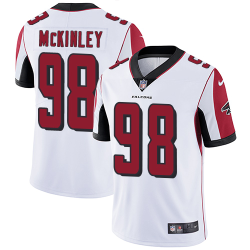 Nike Falcons #98 Takkarist McKinley White Men's Stitched NFL Vapor Untouchable Limited Jersey - Click Image to Close